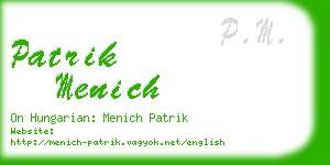 patrik menich business card